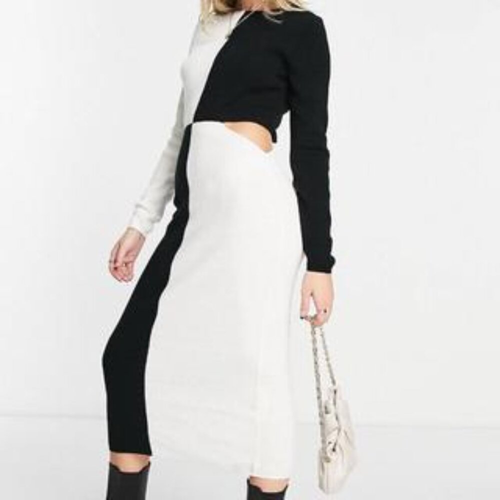 ASOS 2 tone knit dress
